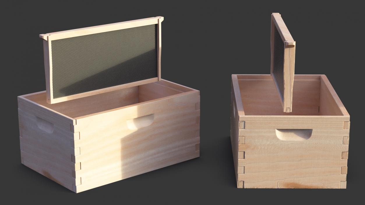 Beehive Box with Frame 3D