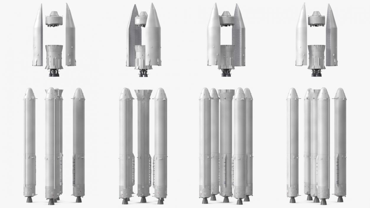 Heavy Lift Rocket System 3D model