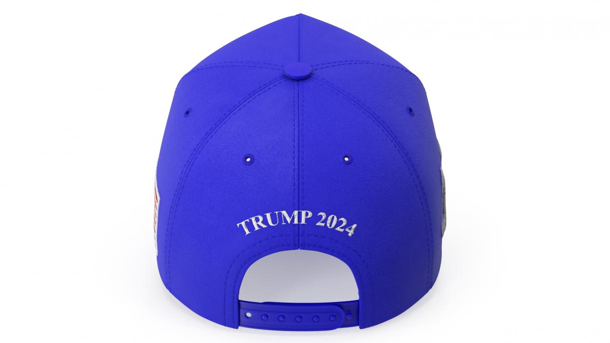 3D Trump Baseball Cap Blue model