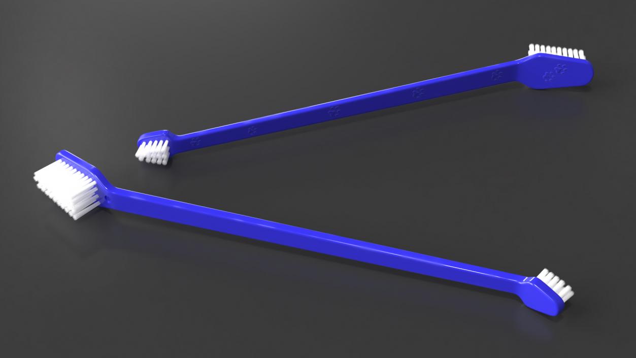 Pet Toothbrush Blue 3D model