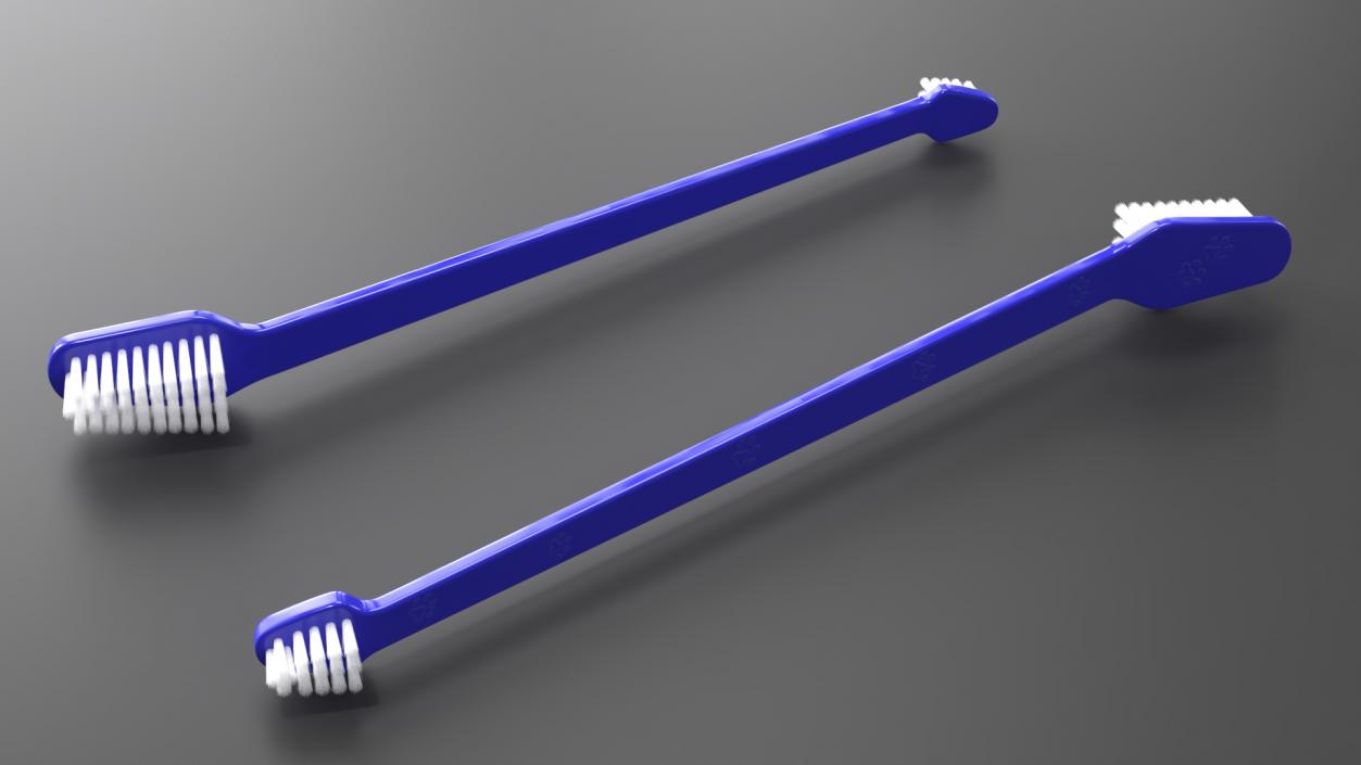 Pet Toothbrush Blue 3D model