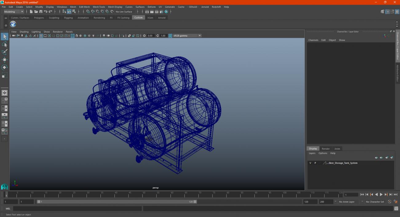 Beer Storage Tank System 3D model