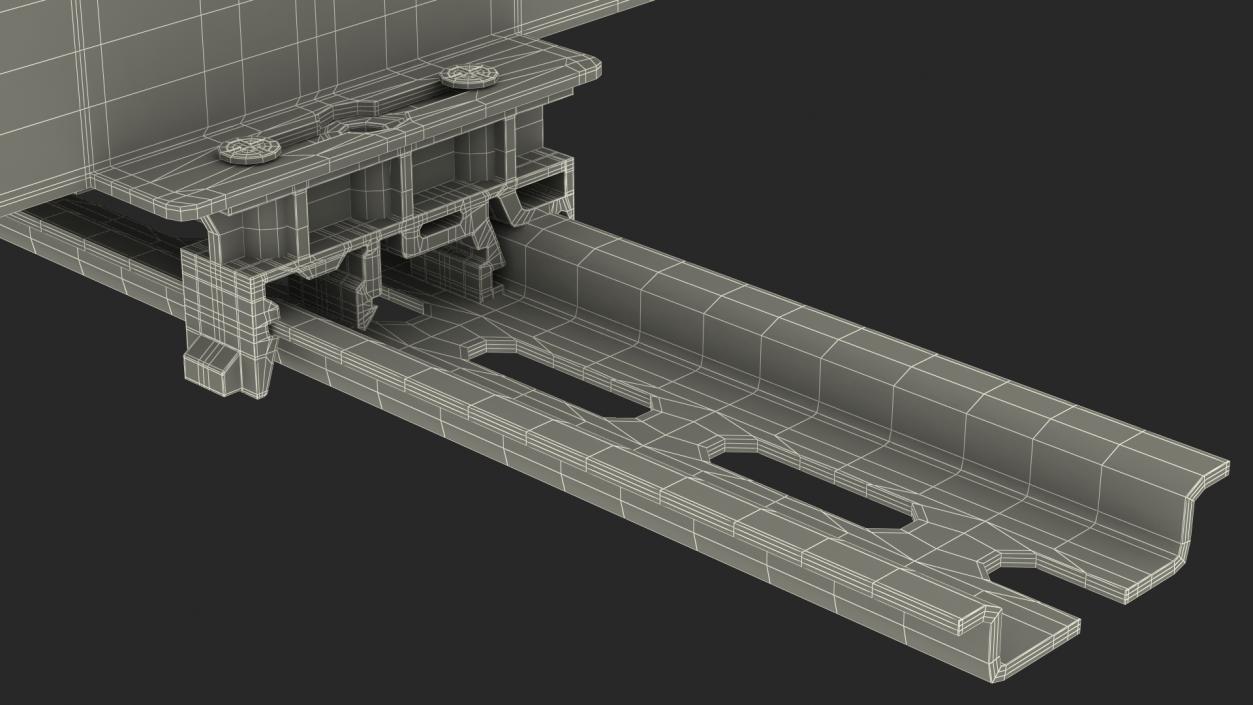 Mega Screw Terminal Block Din Rail 3D model