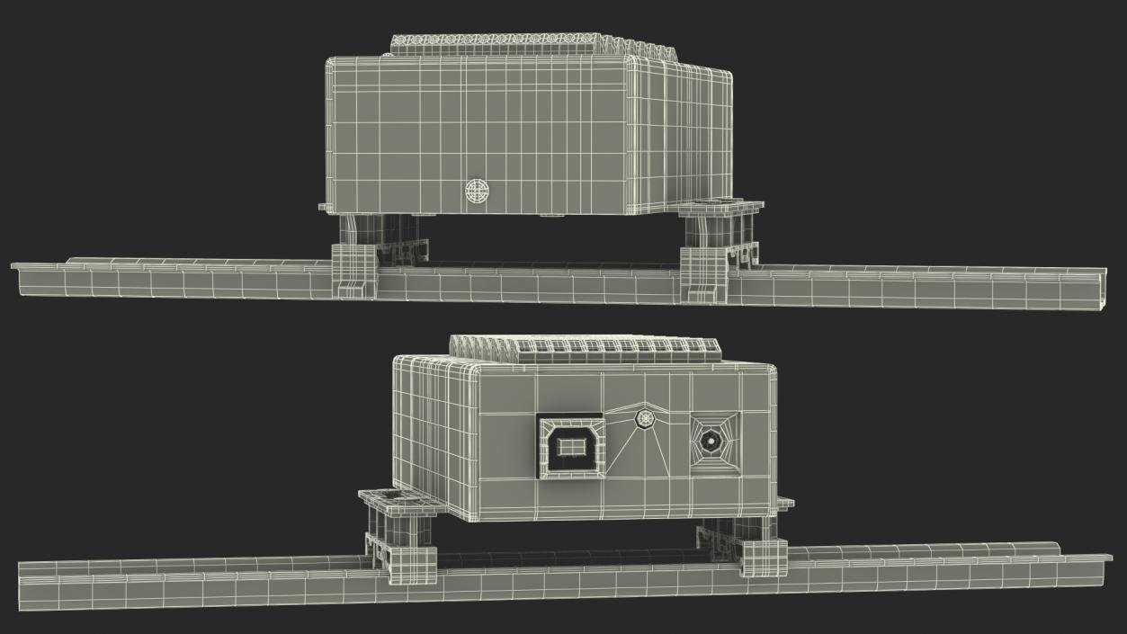 Mega Screw Terminal Block Din Rail 3D model