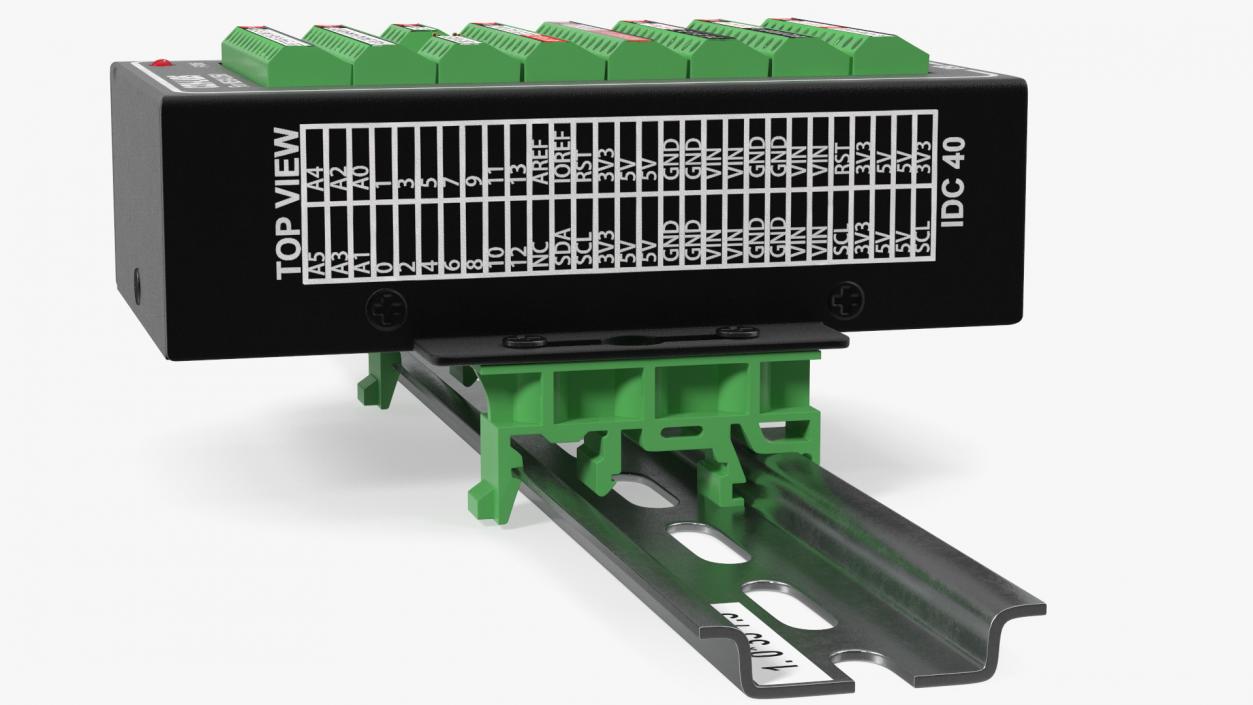 Mega Screw Terminal Block Din Rail 3D model