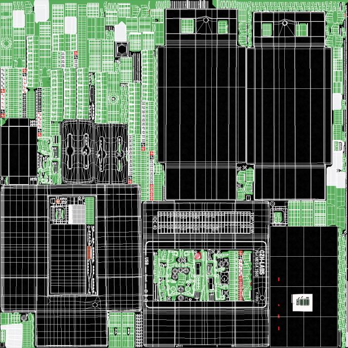 Mega Screw Terminal Block Din Rail 3D model