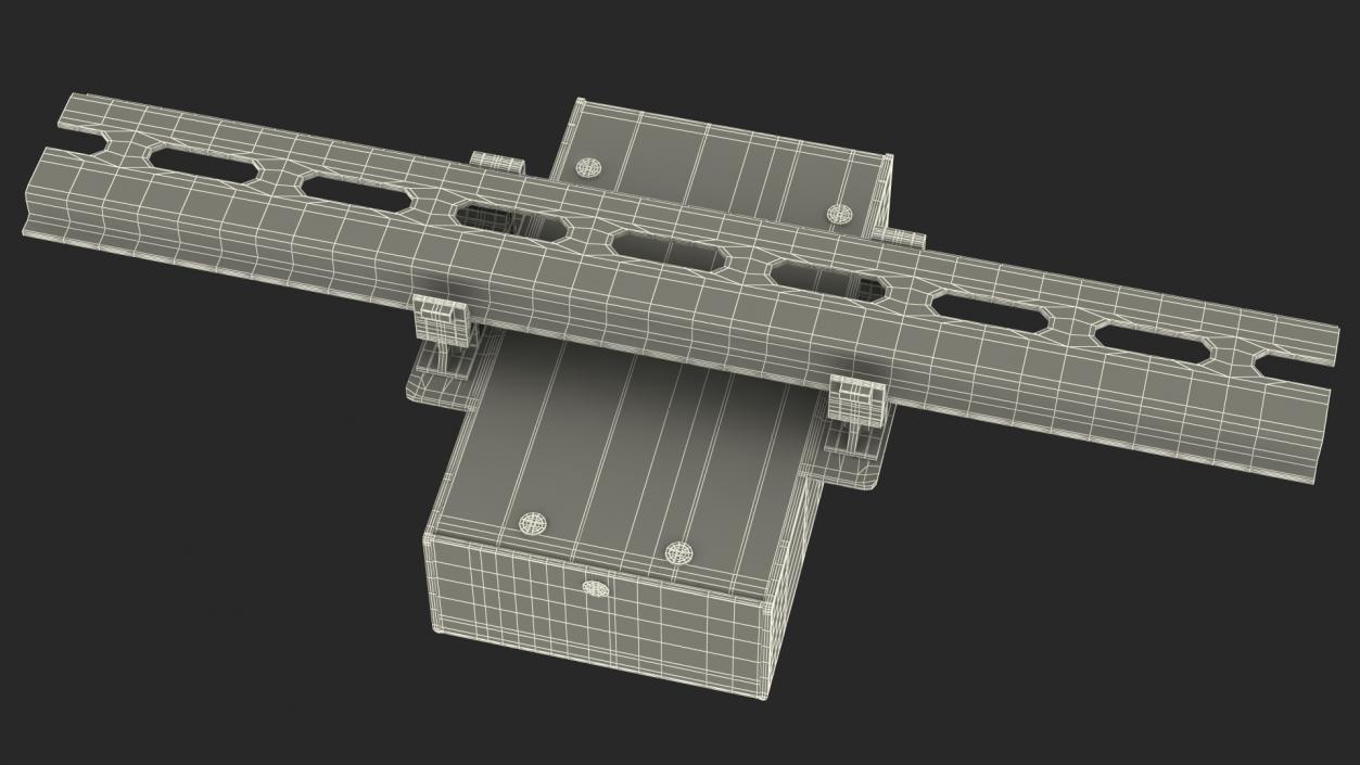 Mega Screw Terminal Block Din Rail 3D model