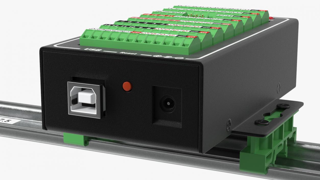 Mega Screw Terminal Block Din Rail 3D model