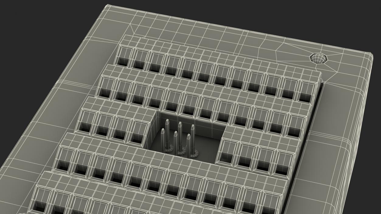 Mega Screw Terminal Block Din Rail 3D model