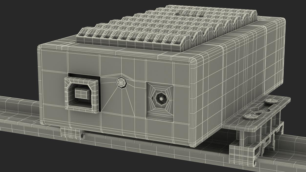 Mega Screw Terminal Block Din Rail 3D model