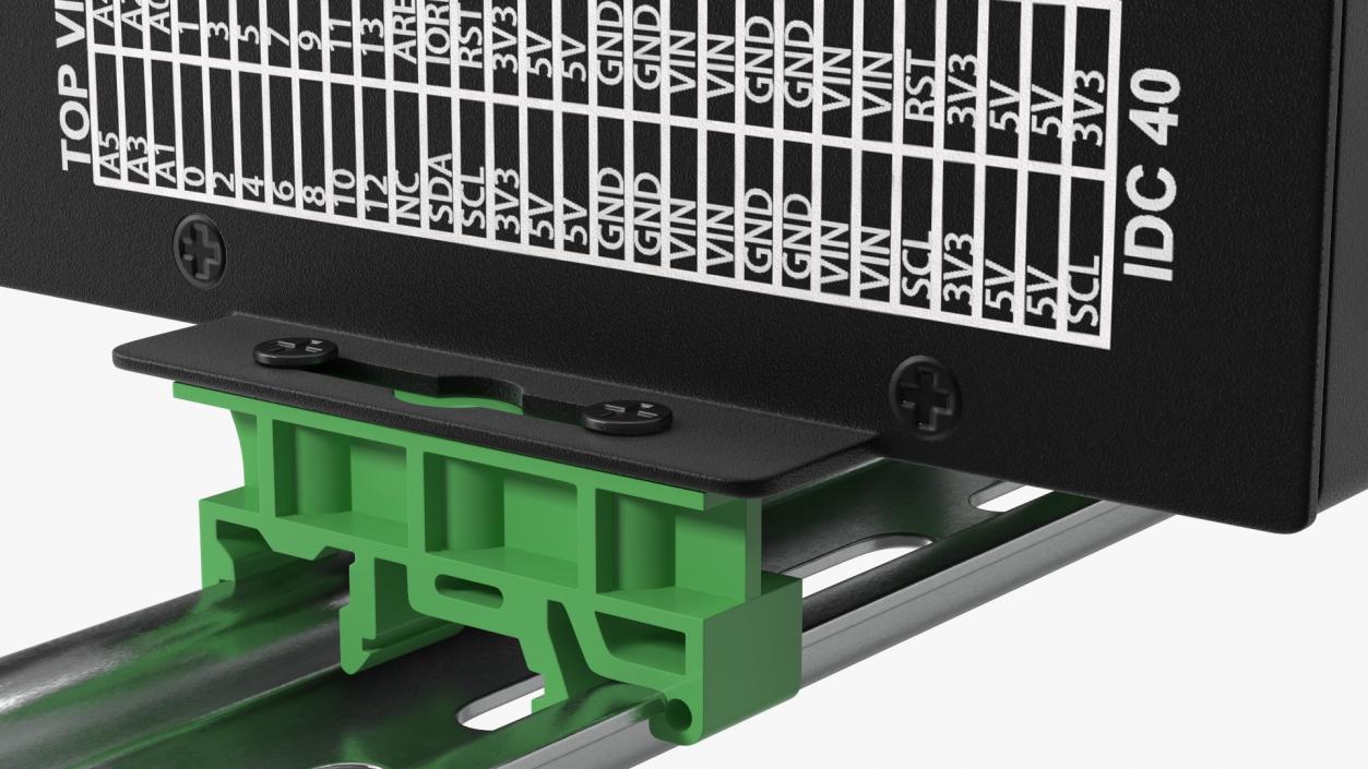 Mega Screw Terminal Block Din Rail 3D model