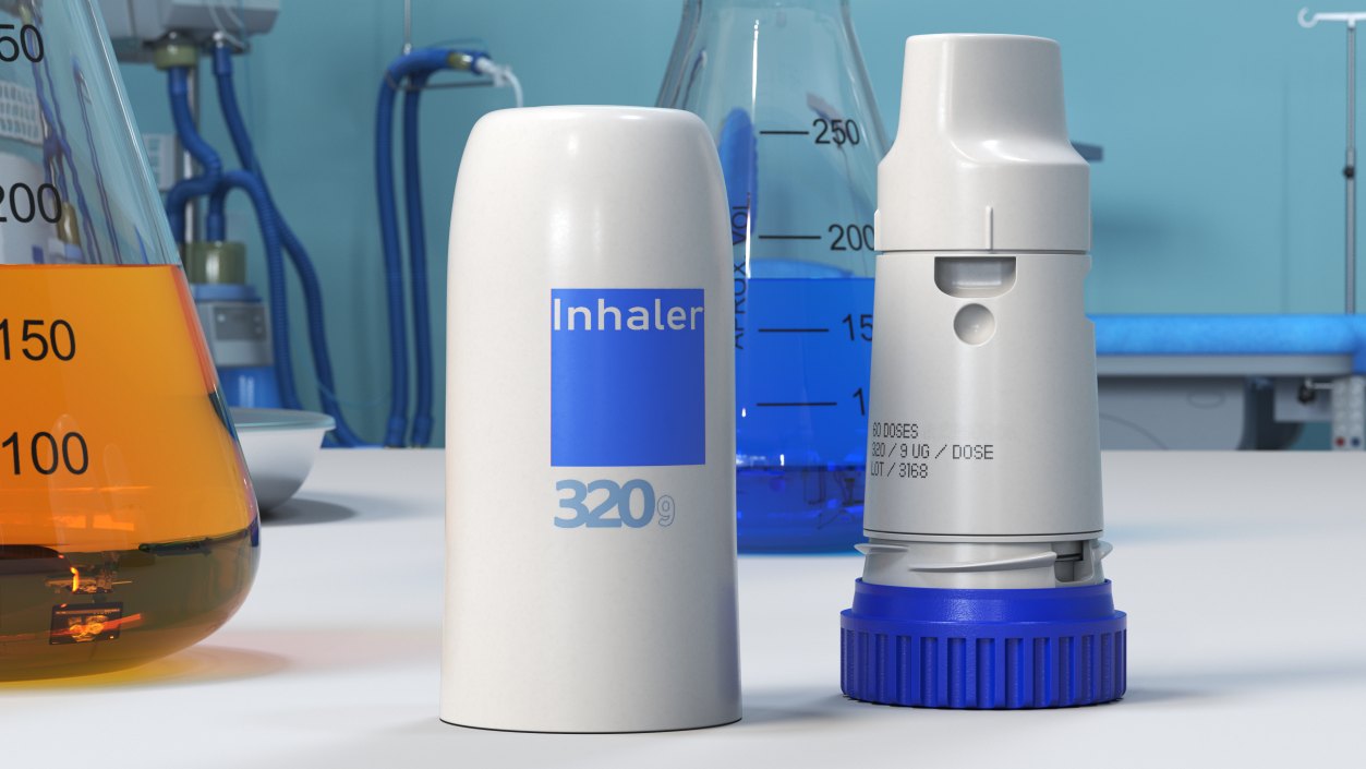 Copd Inhaler Open 3D