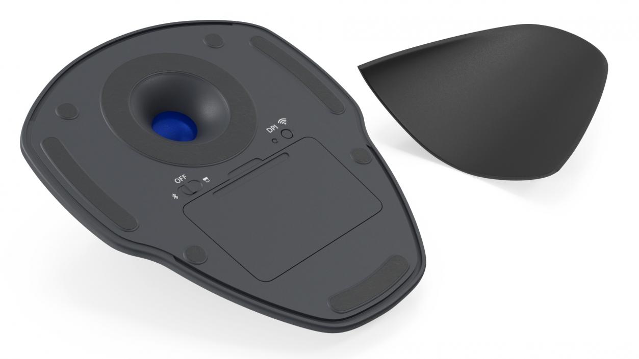 3D model Trackball Mouse with Blue Ball