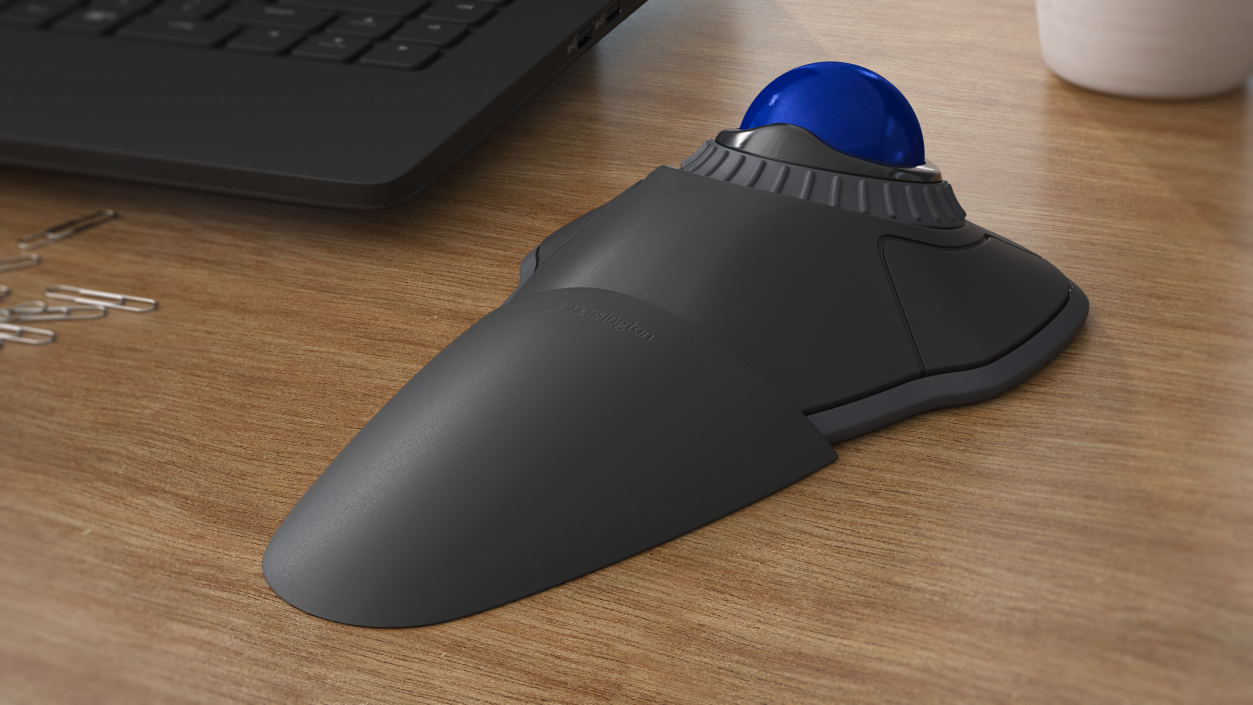 3D model Trackball Mouse with Blue Ball