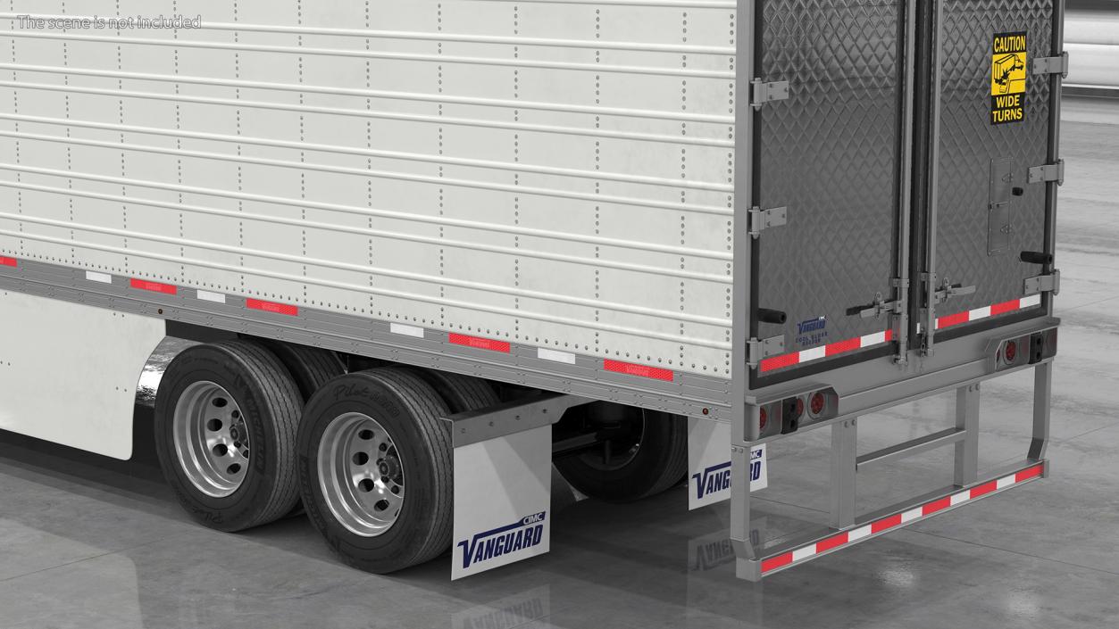 3D Marmon Truck with Vanguard Reefer Trailer Rigged model