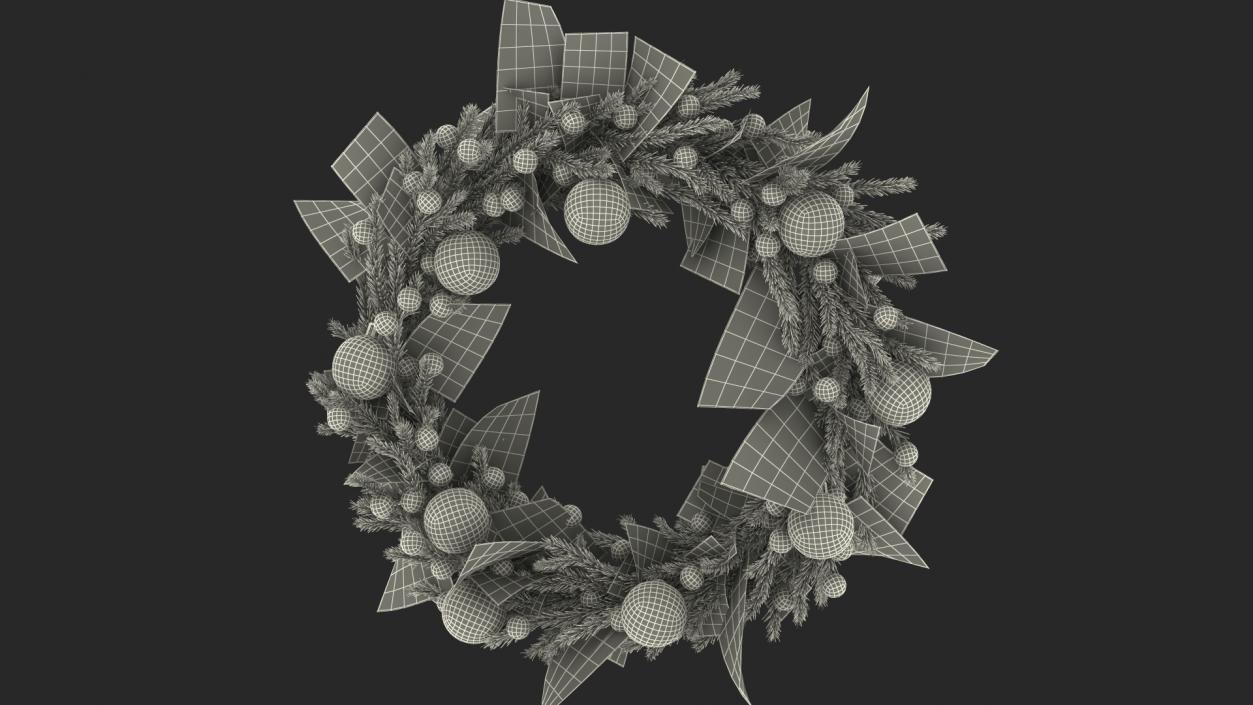 3D Christmas Ball Wreath