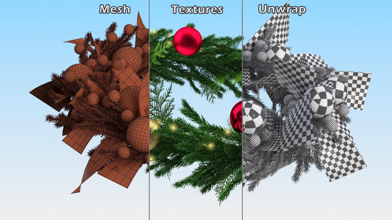 3D Christmas Ball Wreath