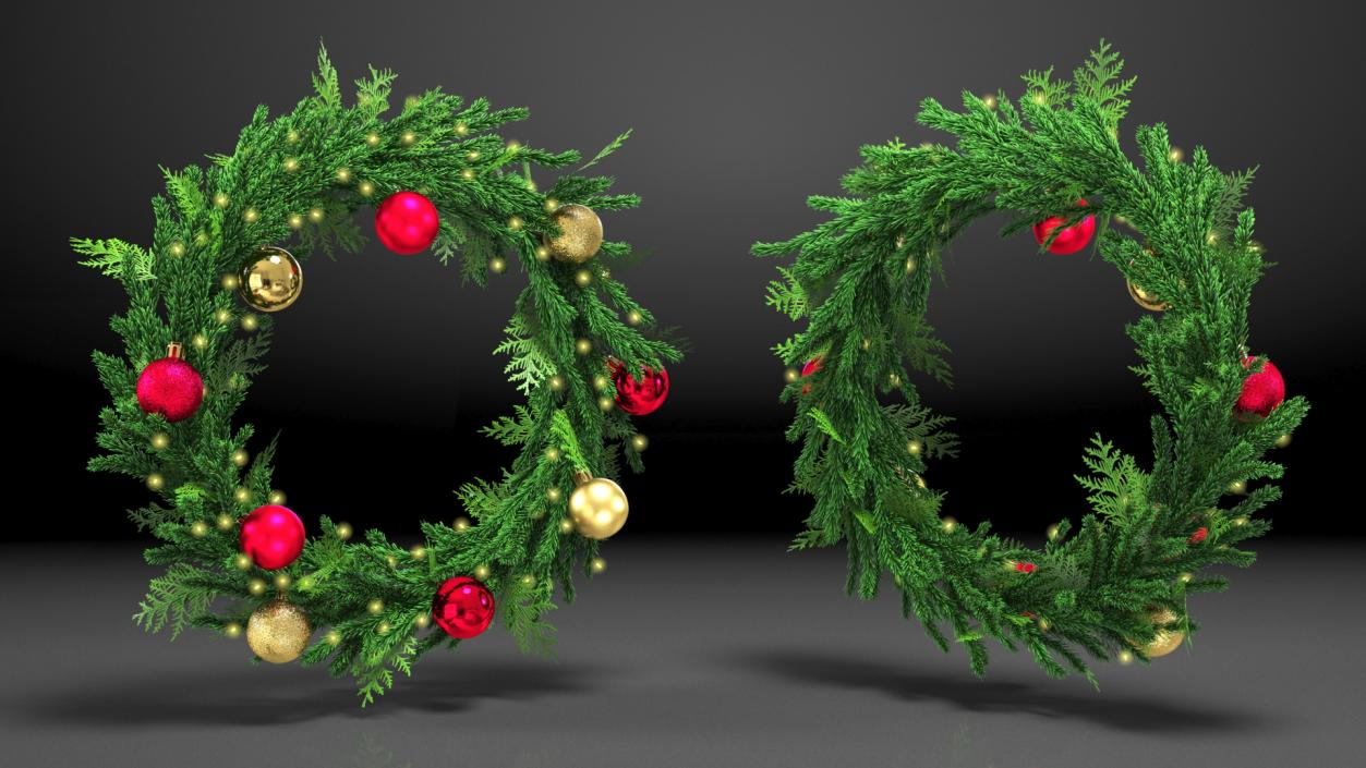 3D Christmas Ball Wreath