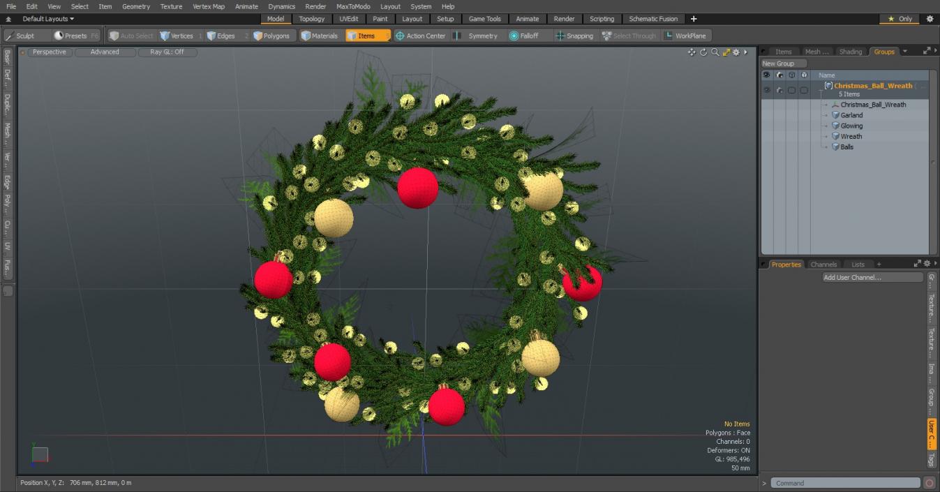 3D Christmas Ball Wreath