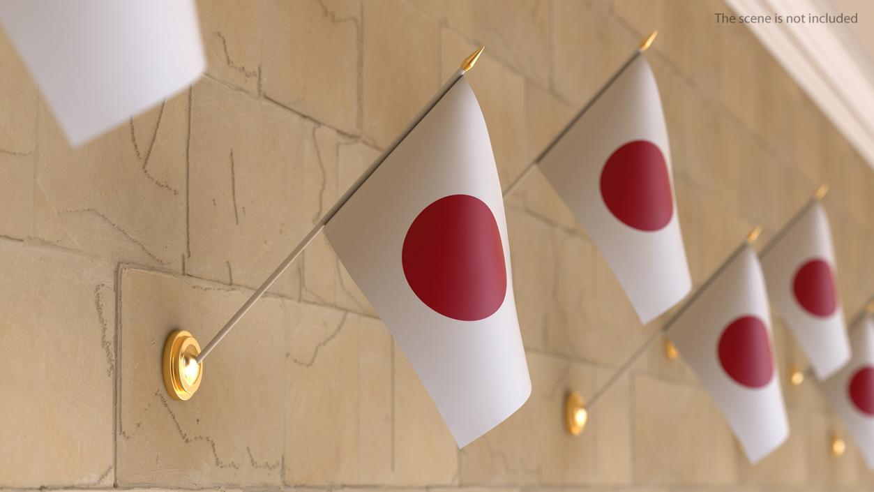 3D model Wall Flag Japan