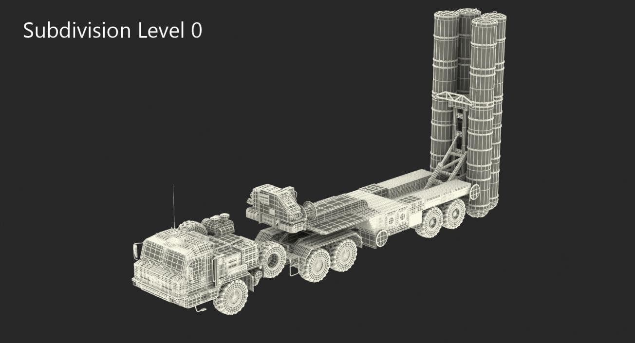 Russian S-400 Triumf Air Defense System Vehicle 3D