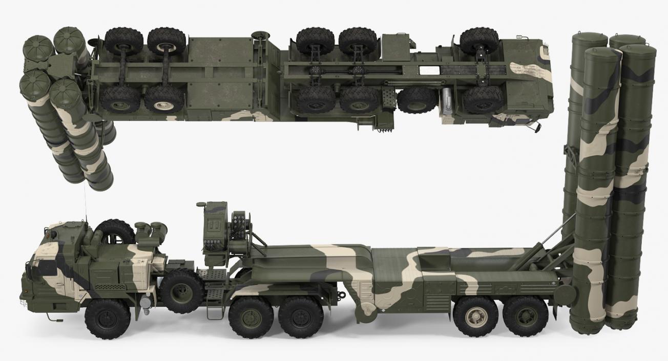 Russian S-400 Triumf Air Defense System Vehicle 3D