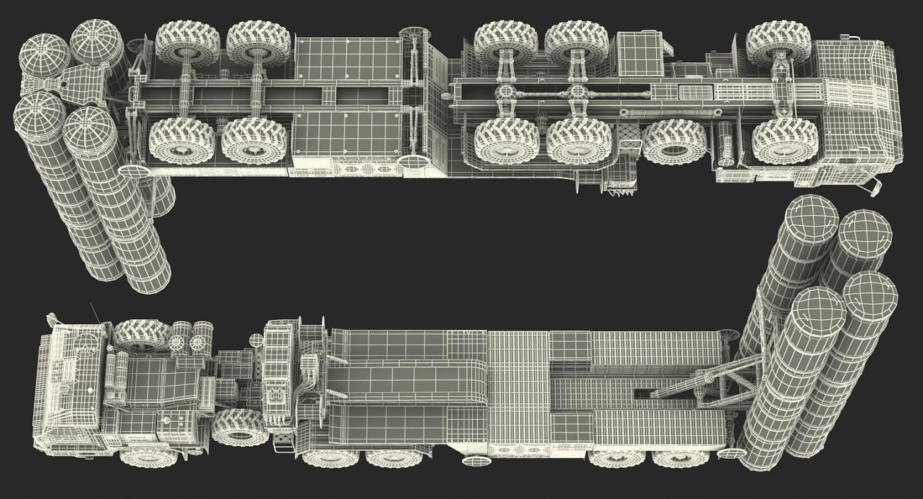 Russian S-400 Triumf Air Defense System Vehicle 3D