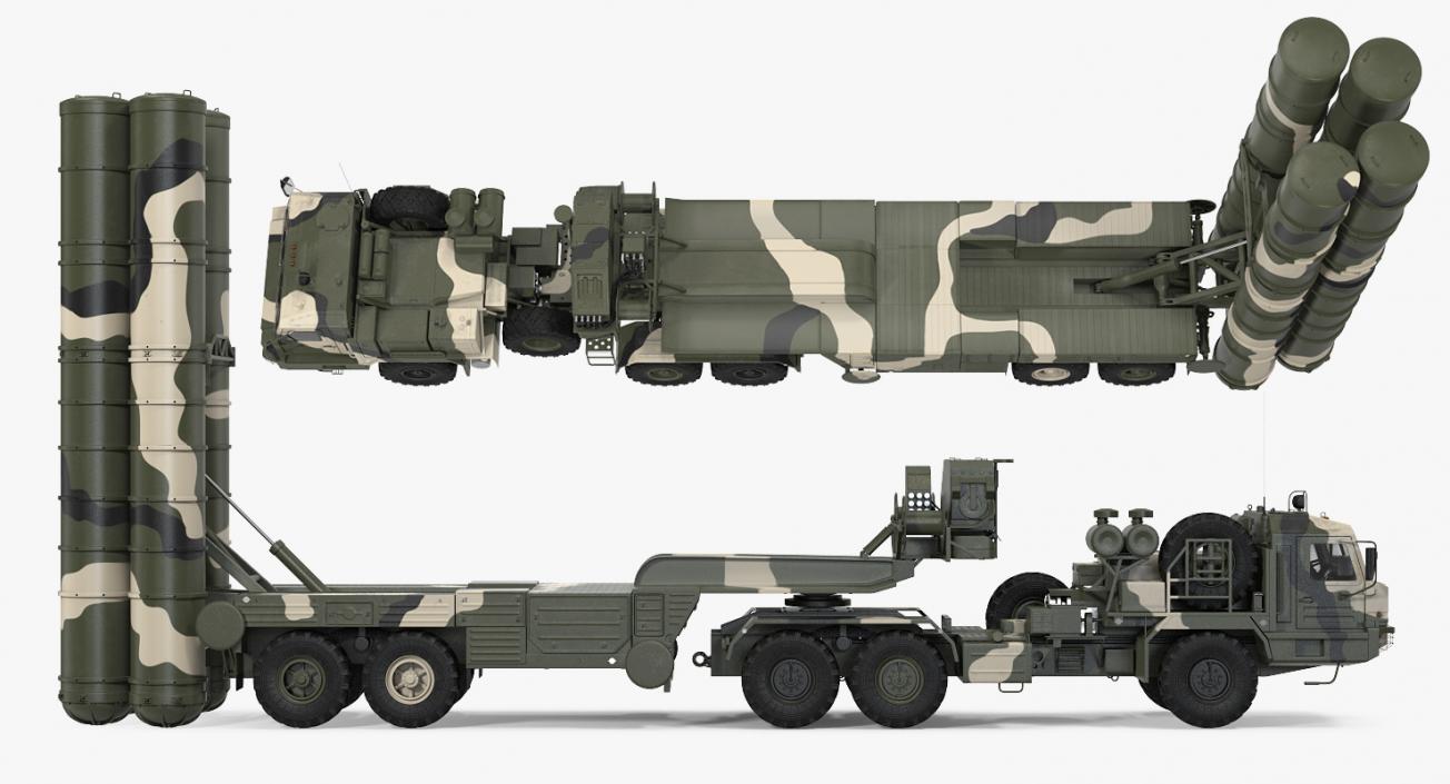 Russian S-400 Triumf Air Defense System Vehicle 3D