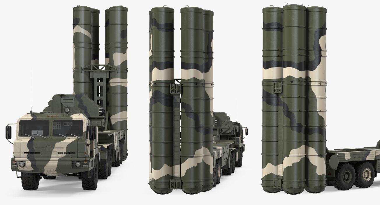 Russian S-400 Triumf Air Defense System Vehicle 3D