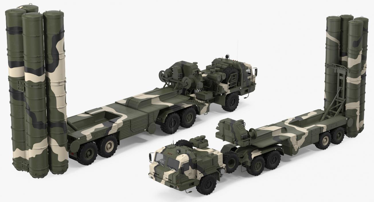 Russian S-400 Triumf Air Defense System Vehicle 3D