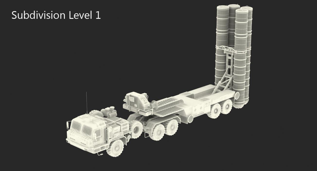 Russian S-400 Triumf Air Defense System Vehicle 3D