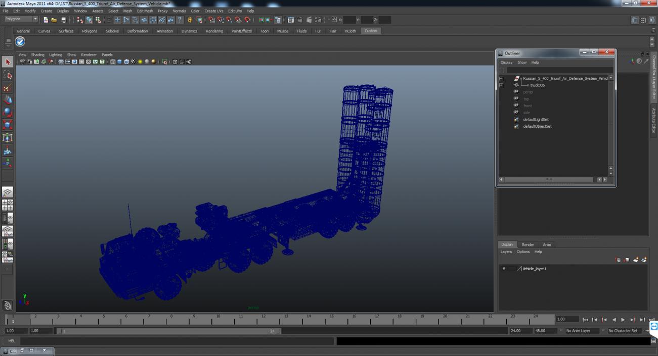 Russian S-400 Triumf Air Defense System Vehicle 3D