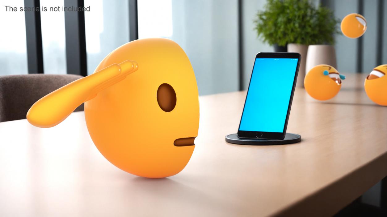 Emoji Saluting Face 3D model