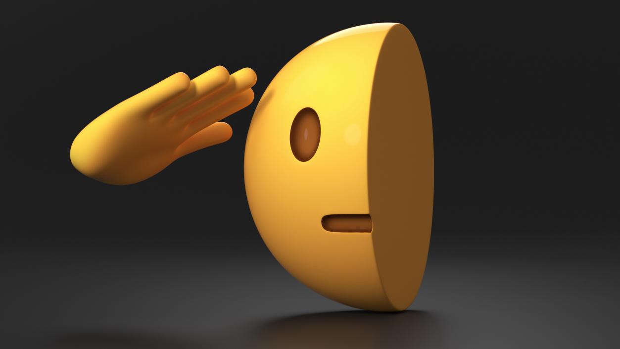 Emoji Saluting Face 3D model