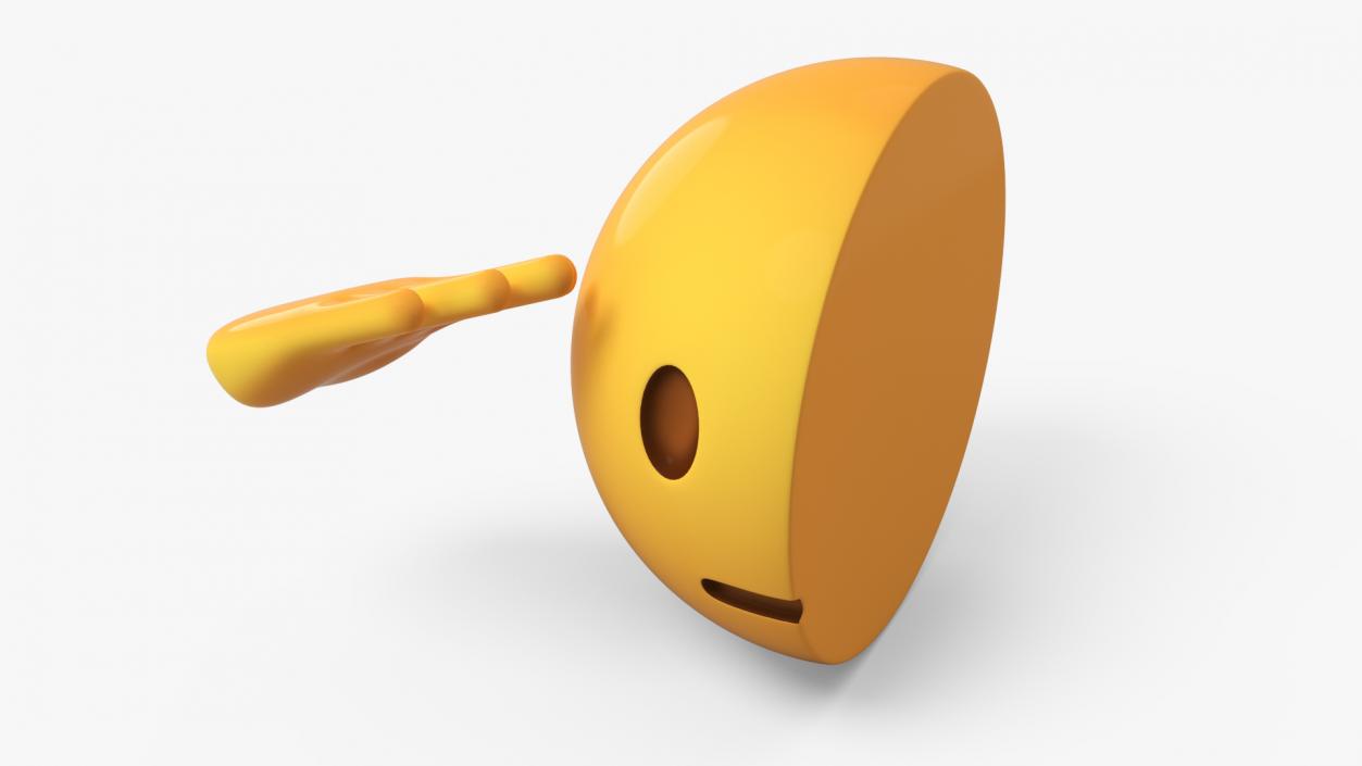 Emoji Saluting Face 3D model