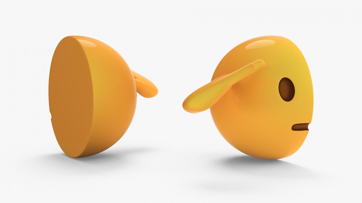 Emoji Saluting Face 3D model