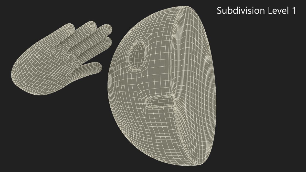 Emoji Saluting Face 3D model