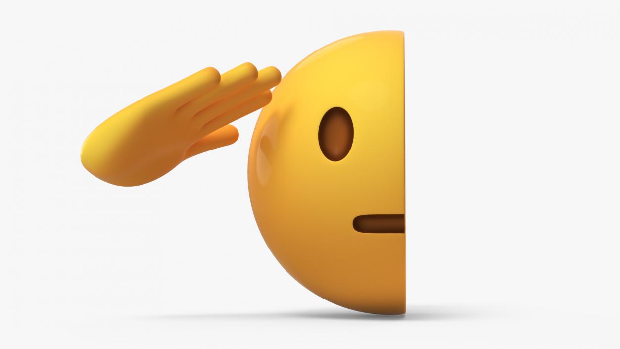 Emoji Saluting Face 3D model