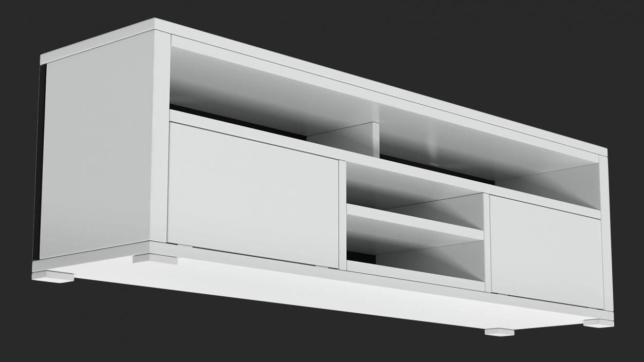 TV Stand White 3D model