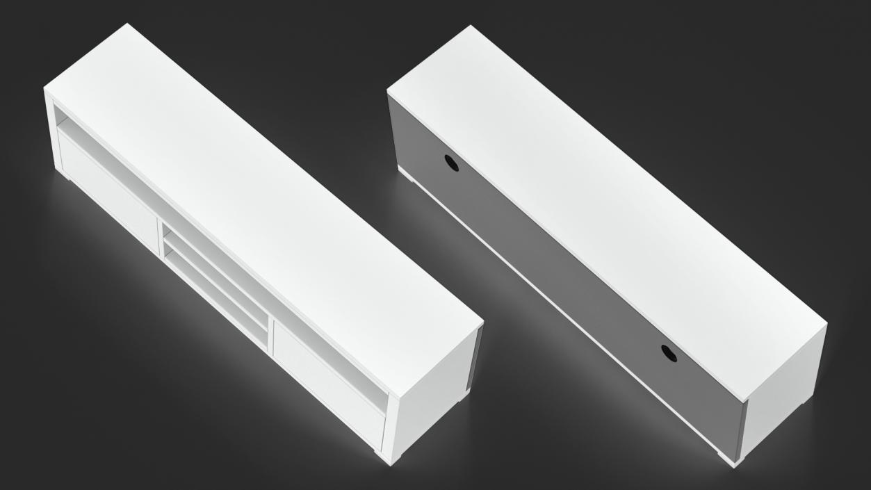 TV Stand White 3D model