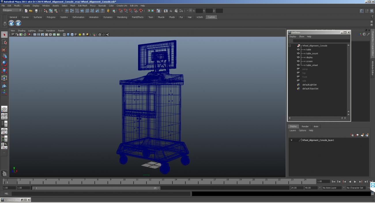 3D Wheel Alignment Console model