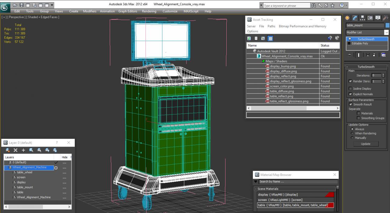 3D Wheel Alignment Console model