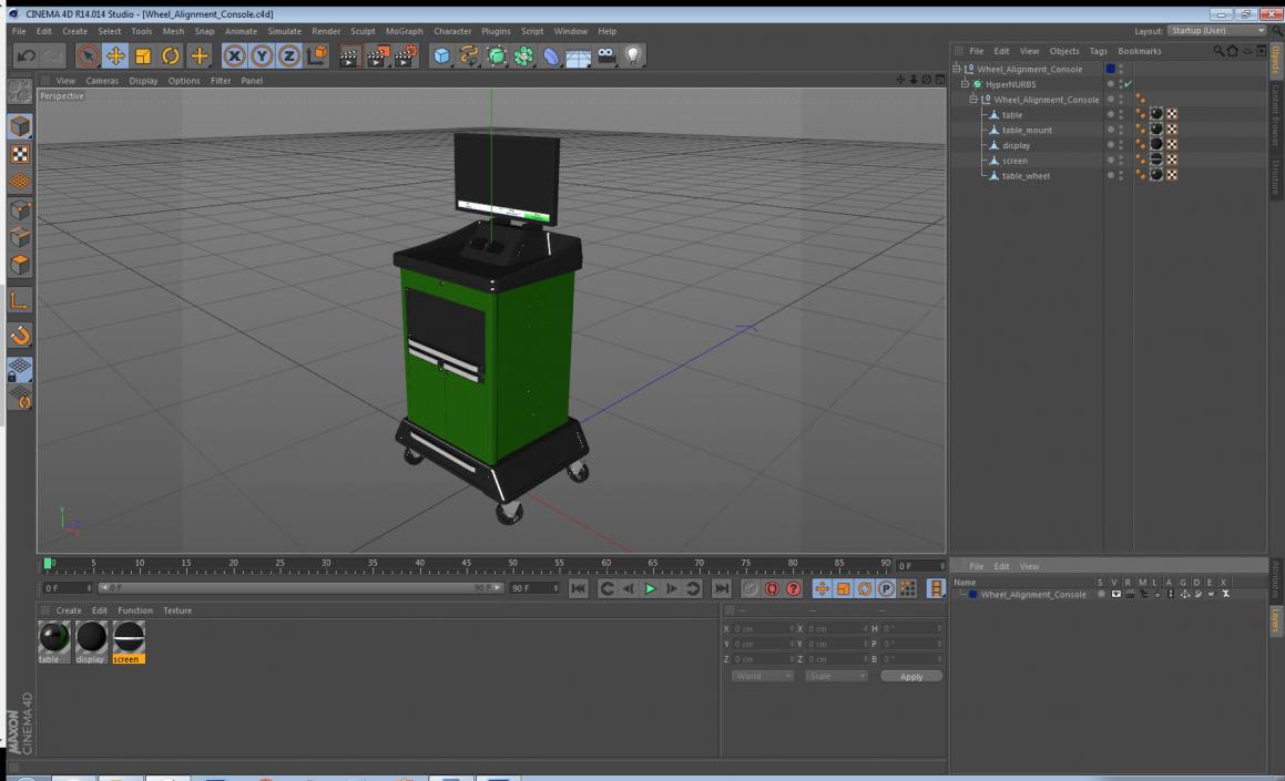 3D Wheel Alignment Console model