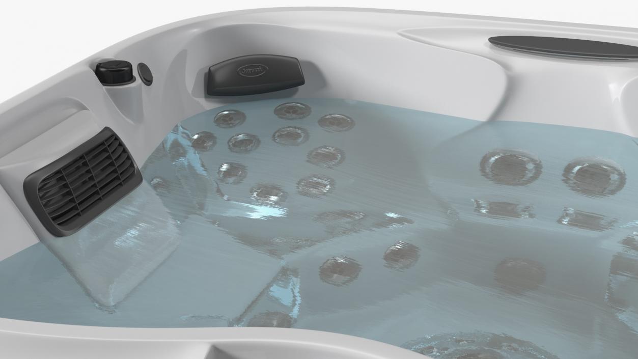 3D Jacuzzi J475 Spa Hot Tub White with Water