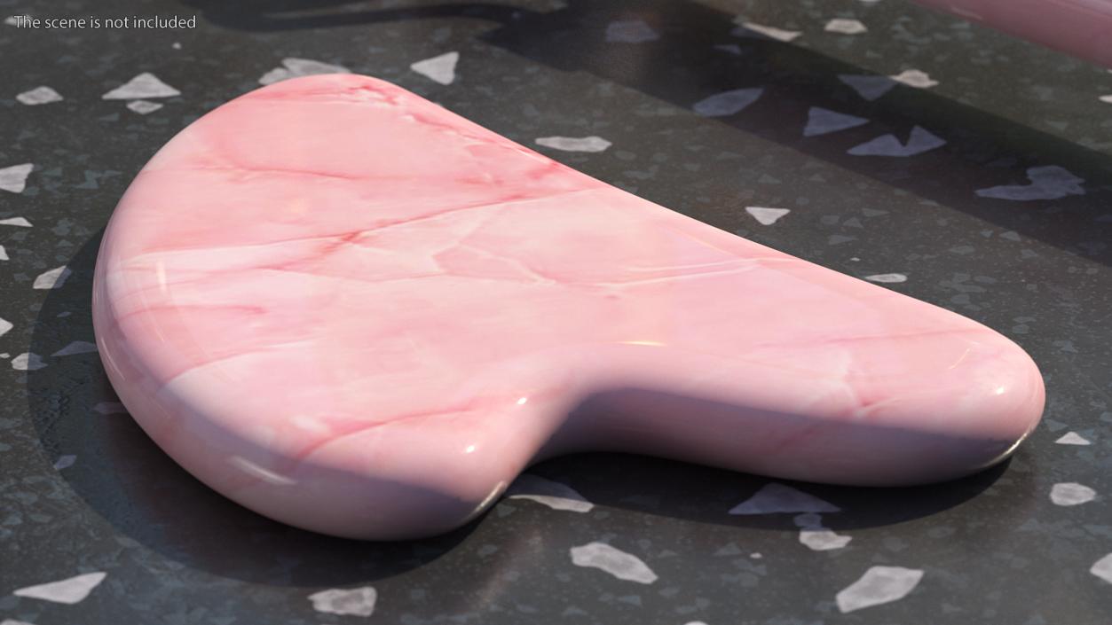 Rose Quartz Gua Sha 3D model