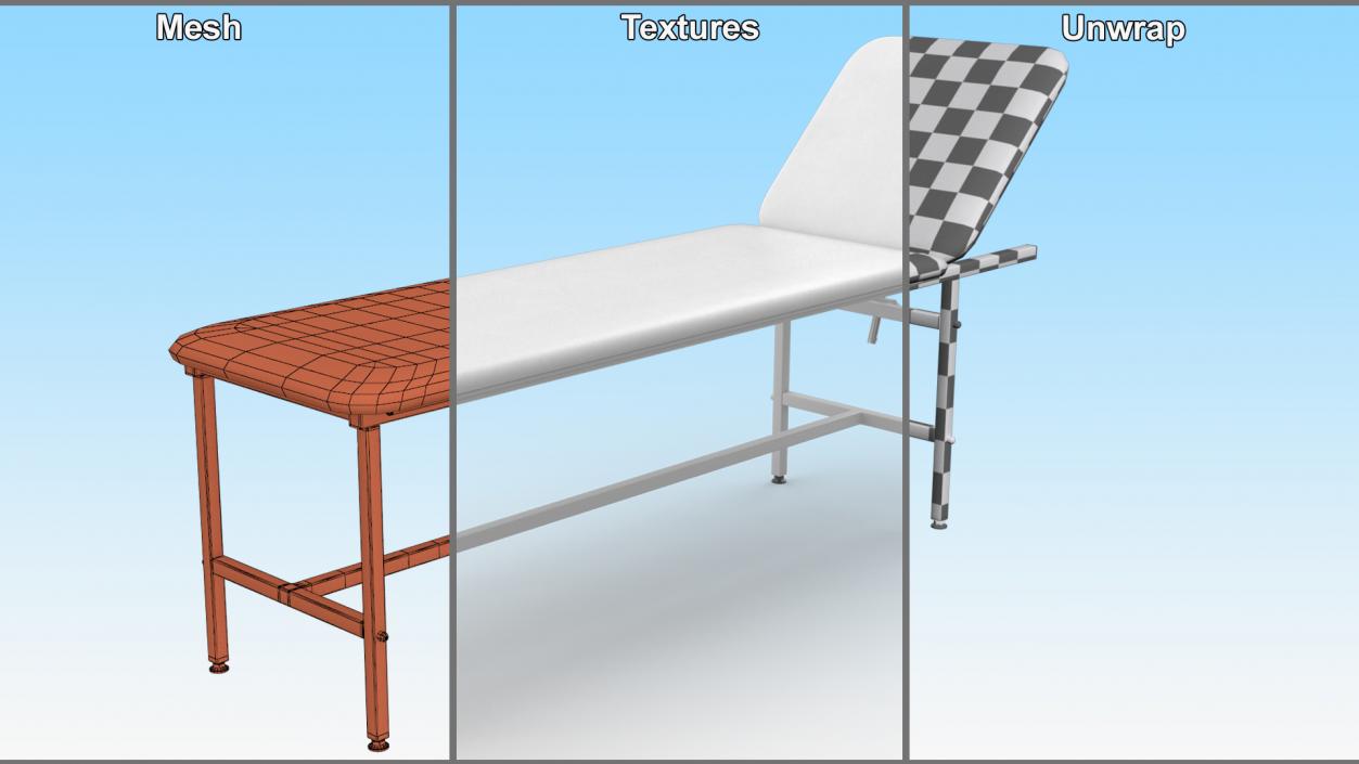 First Aid Examination Couch 3D