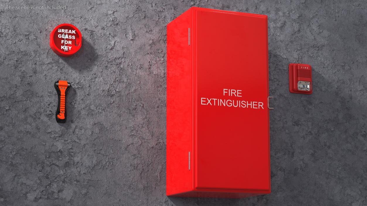 3D Fire Extinguisher Fibreglass Cabinet