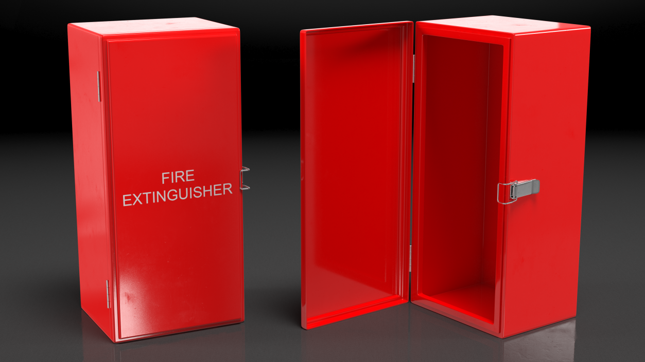 3D Fire Extinguisher Fibreglass Cabinet