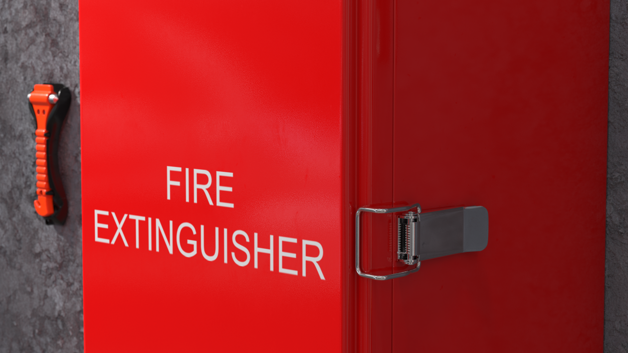 3D Fire Extinguisher Fibreglass Cabinet