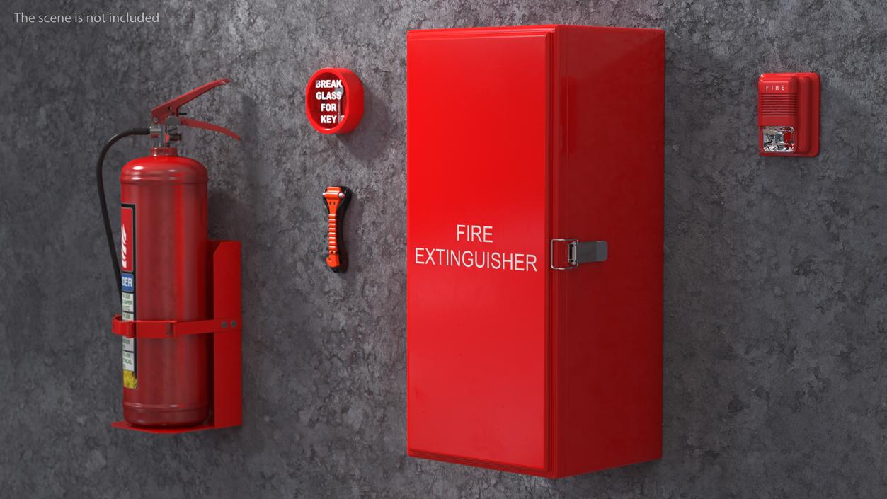 3D Fire Extinguisher Fibreglass Cabinet